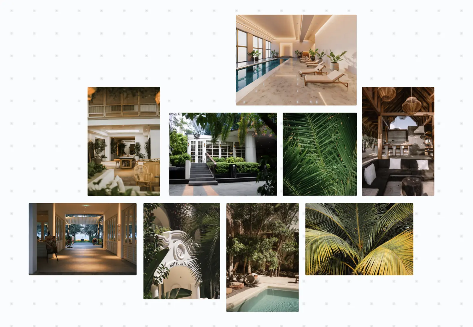 Mood board Instaboard canvas filled with imagery and annotations