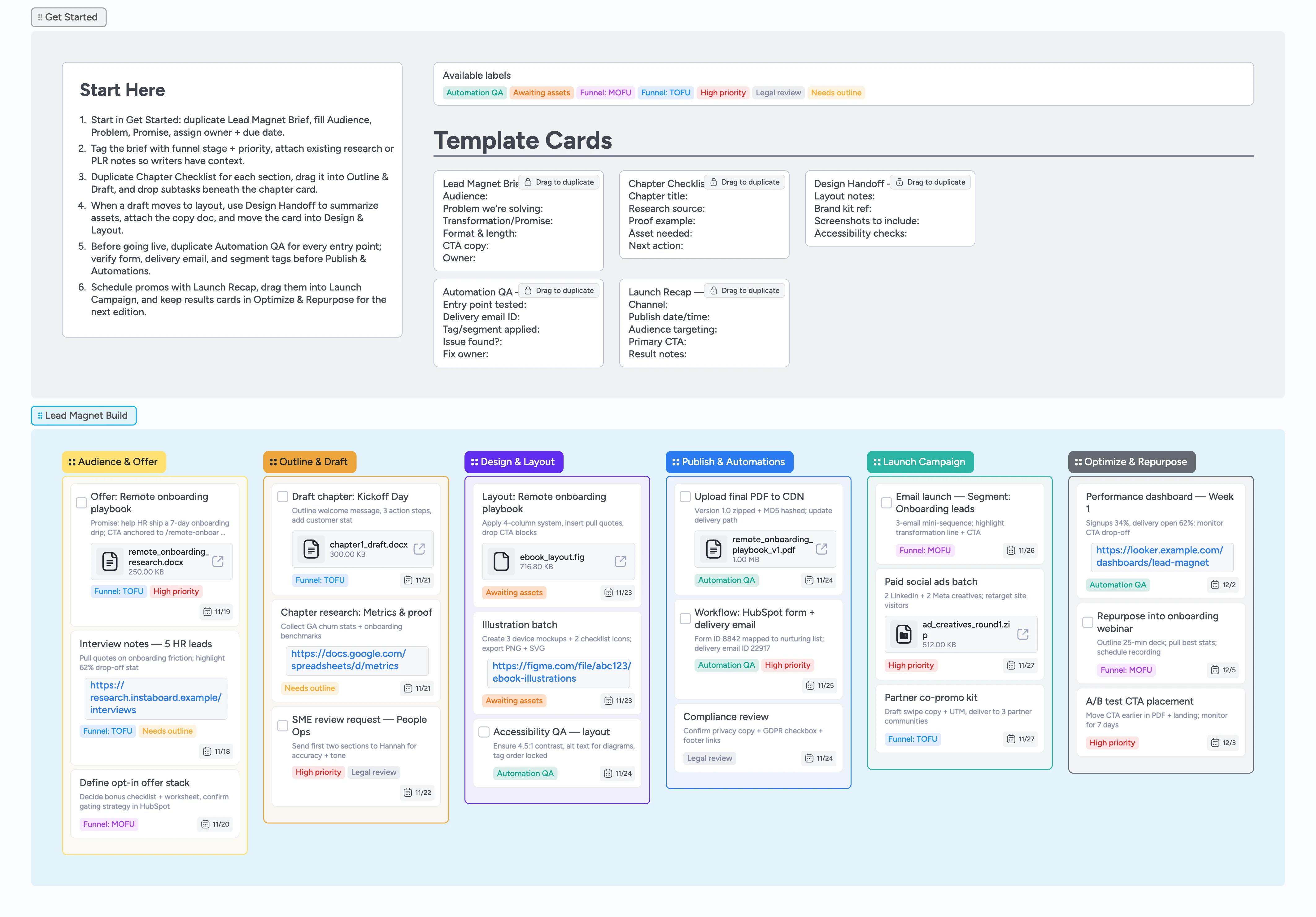 Ebook / Lead Magnet Production Template