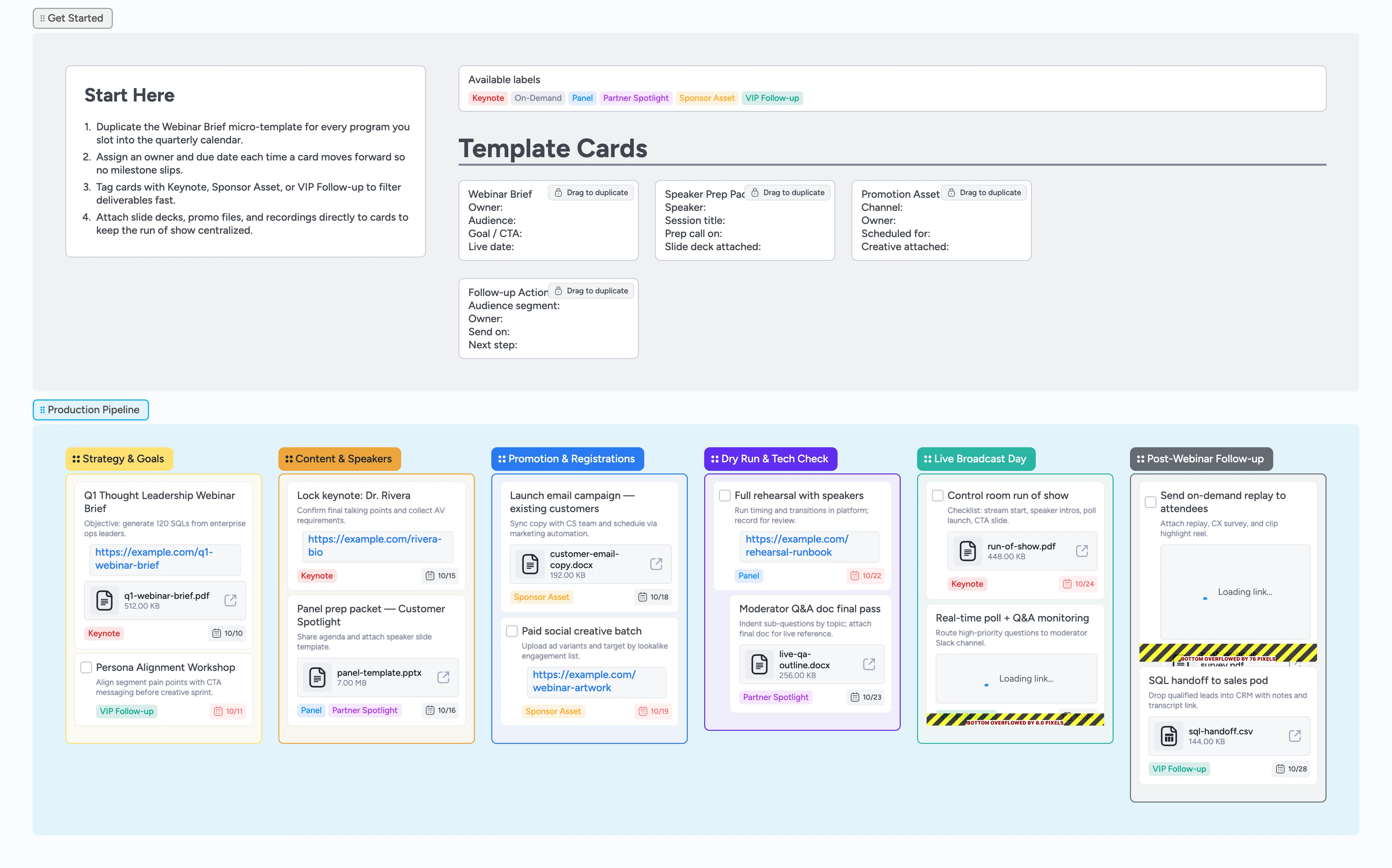 Webinar Production Pipeline Template