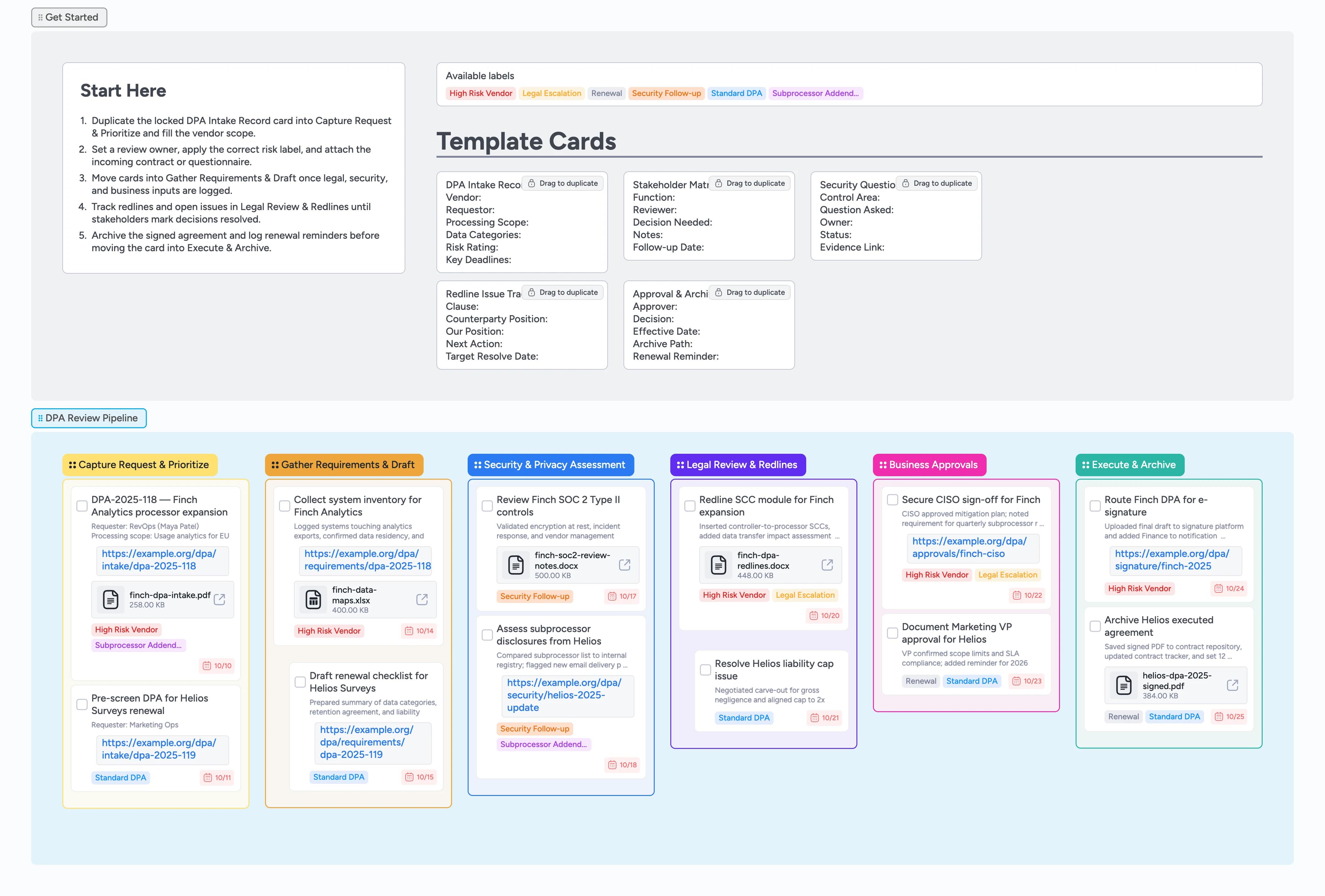 DPA Reviews Pipeline Template
