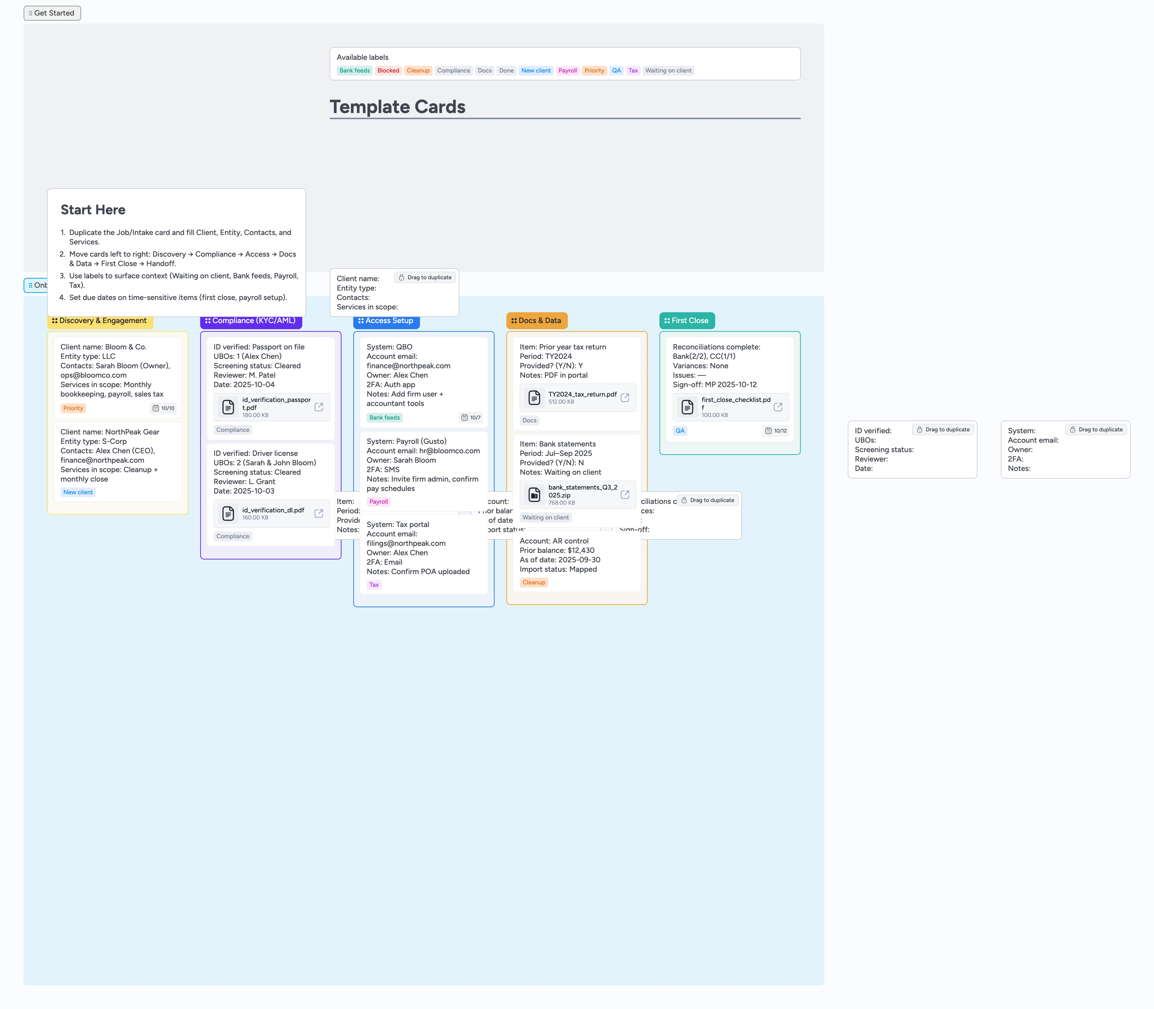 Accounting Client Onboarding Checklist Template