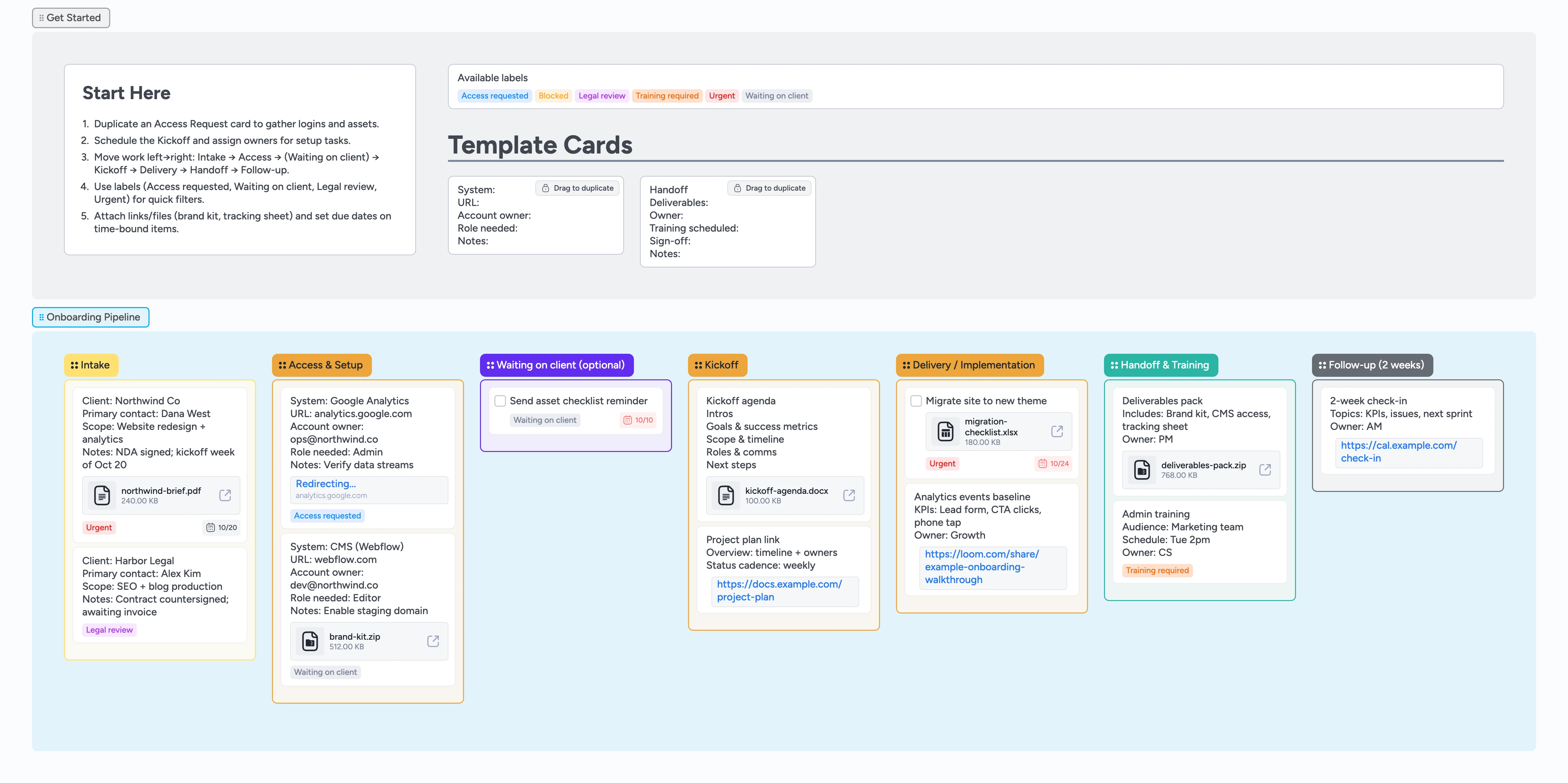 Client Onboarding Pipeline Template