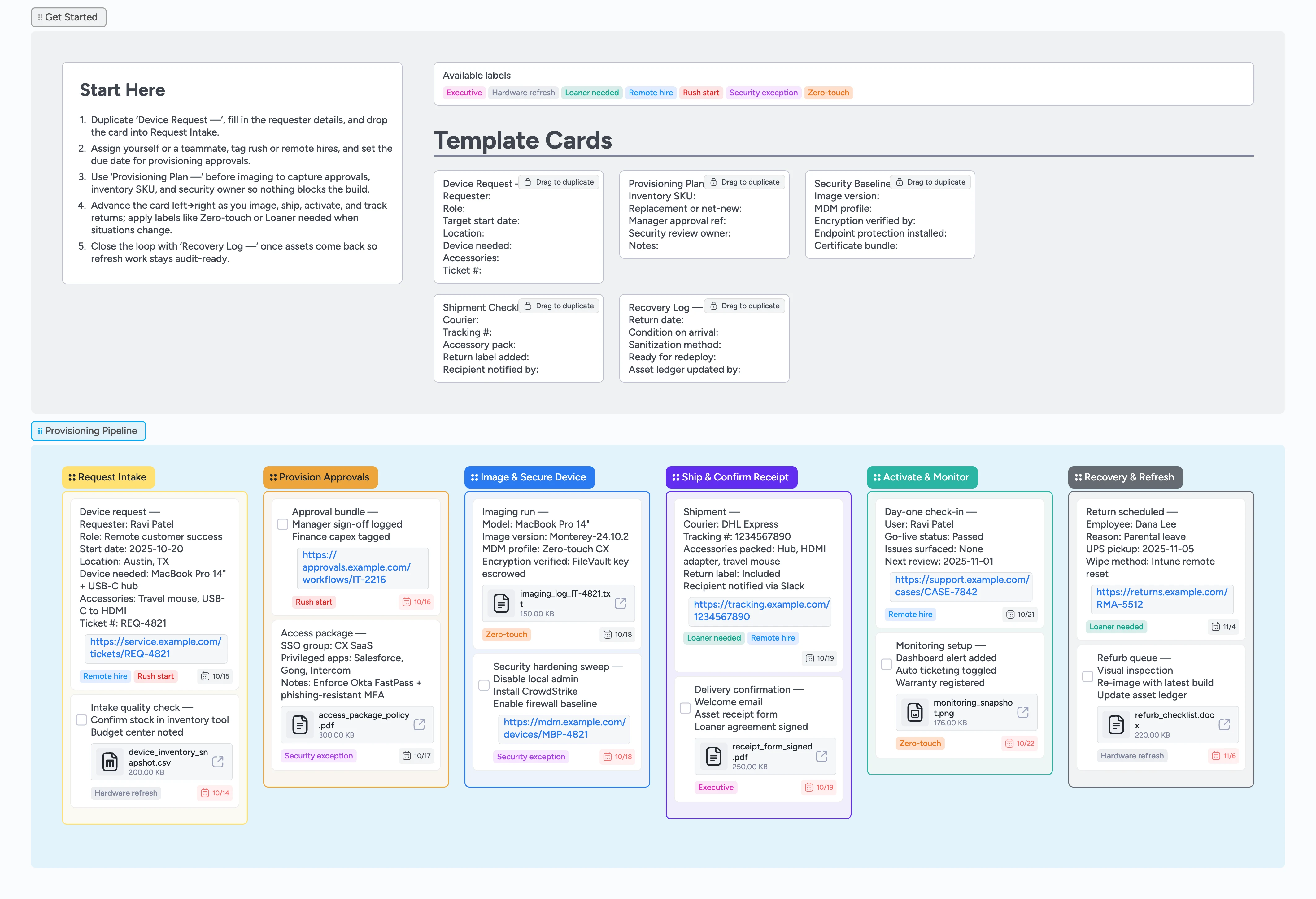 IT Device Provisioning Pipeline Template