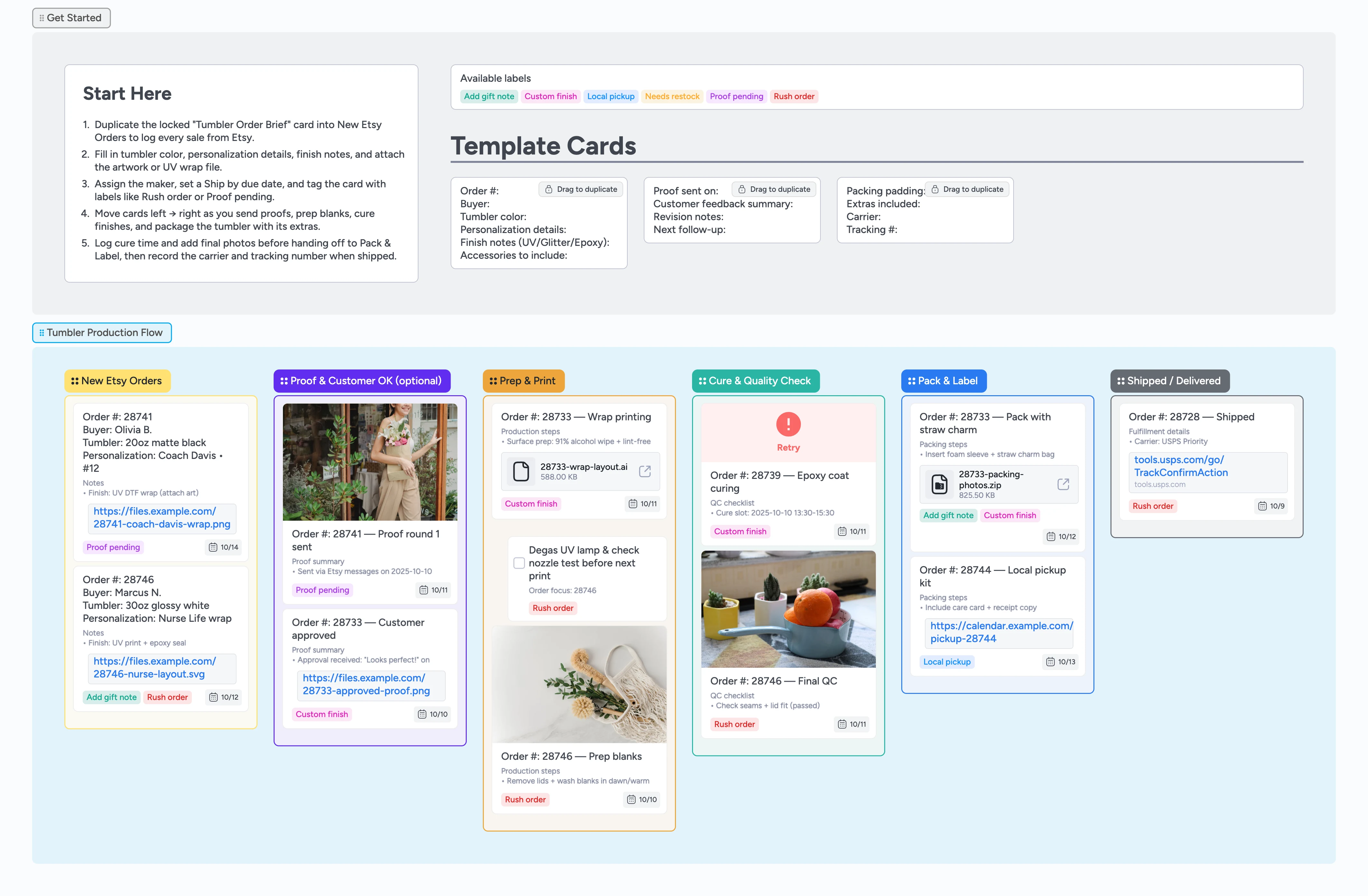 Etsy Tumblers Production Template