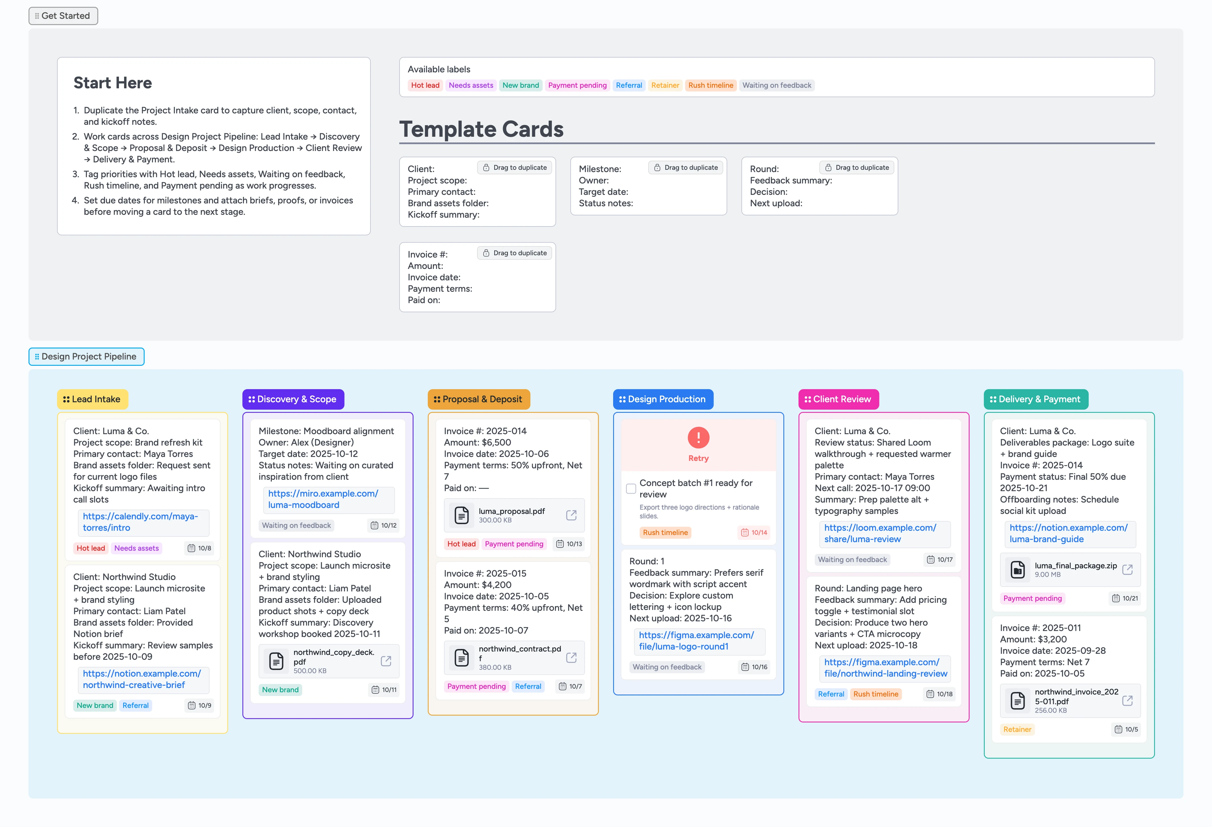 Freelance Graphic Designer Job Tracker Template