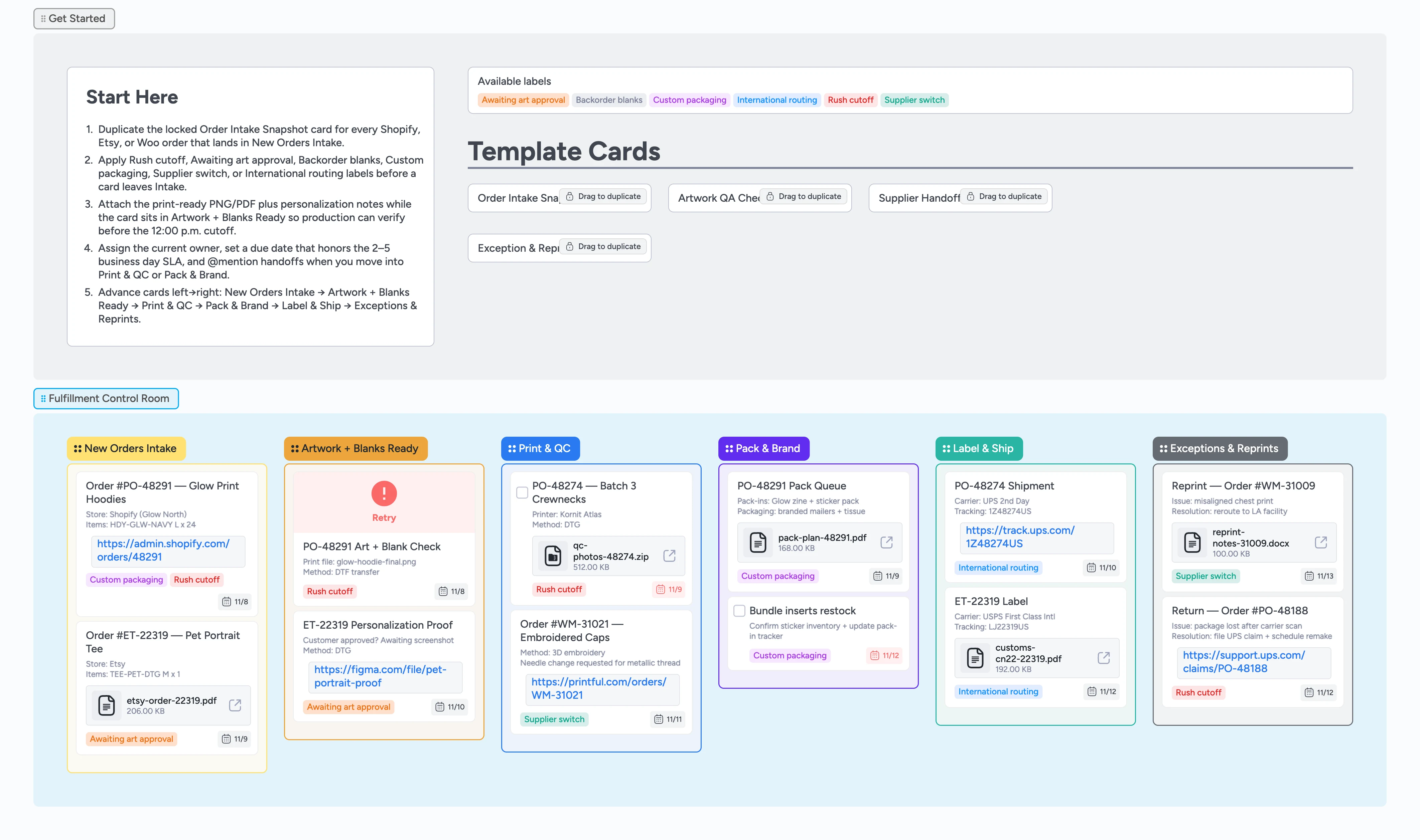 Print-on-Demand Fulfillment Template